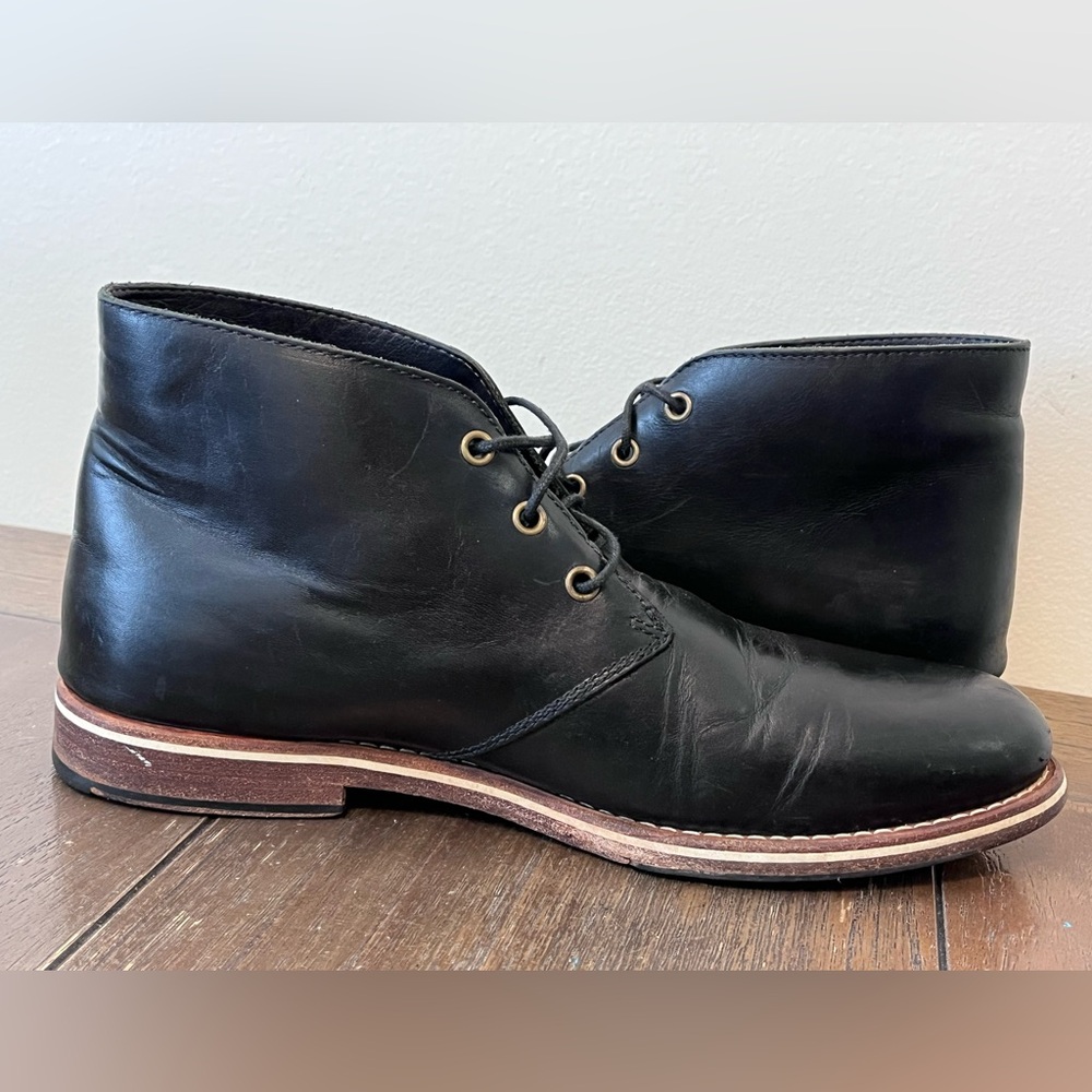 Helm Black Leather Chukka Boots Mens size 8 - Picture 5 of 12